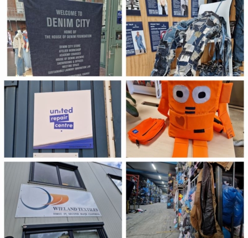 Foto van Marten Boels tijdens het bezoek aan de textielhub Amsterdam, 28 juni 2024